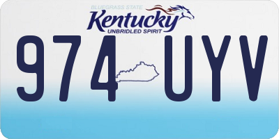 KY license plate 974UYV