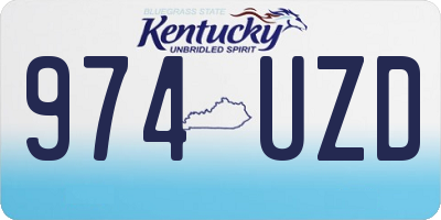 KY license plate 974UZD