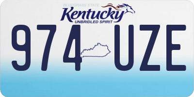 KY license plate 974UZE