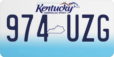 KY license plate 974UZG