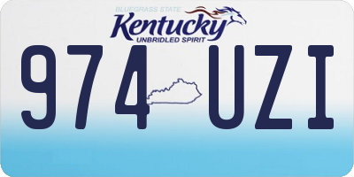 KY license plate 974UZI