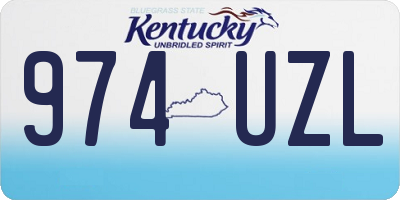 KY license plate 974UZL