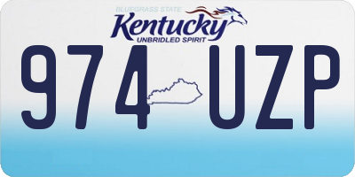 KY license plate 974UZP