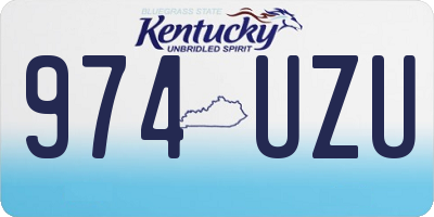 KY license plate 974UZU