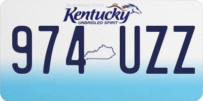 KY license plate 974UZZ