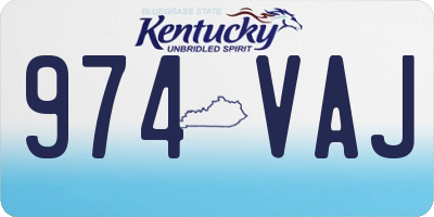KY license plate 974VAJ