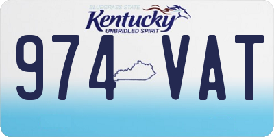 KY license plate 974VAT