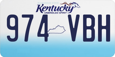 KY license plate 974VBH