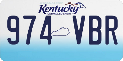 KY license plate 974VBR