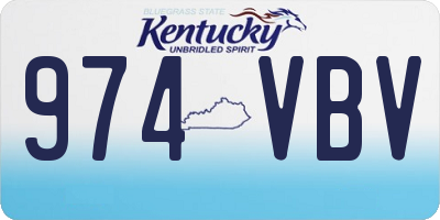 KY license plate 974VBV