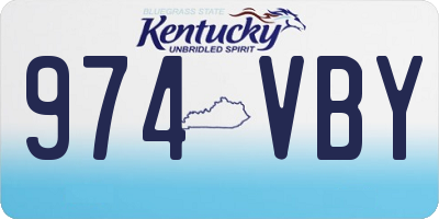 KY license plate 974VBY