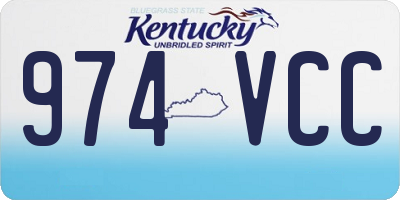 KY license plate 974VCC