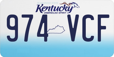 KY license plate 974VCF
