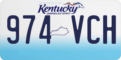 KY license plate 974VCH