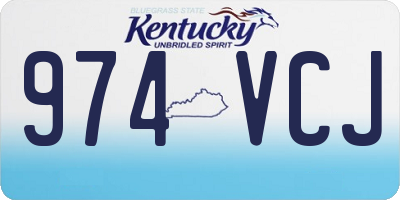 KY license plate 974VCJ
