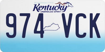 KY license plate 974VCK
