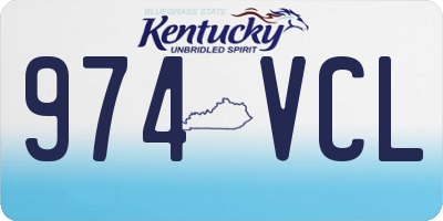 KY license plate 974VCL