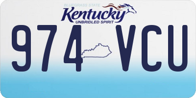 KY license plate 974VCU
