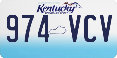 KY license plate 974VCV