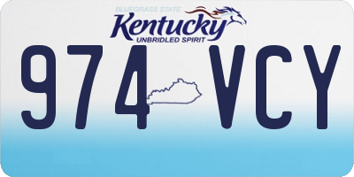 KY license plate 974VCY