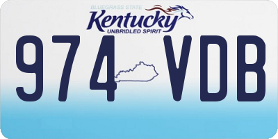 KY license plate 974VDB