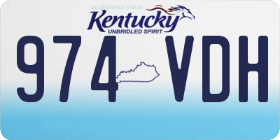 KY license plate 974VDH