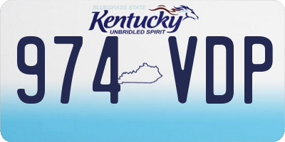 KY license plate 974VDP