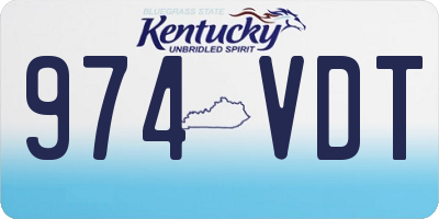 KY license plate 974VDT