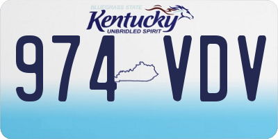 KY license plate 974VDV
