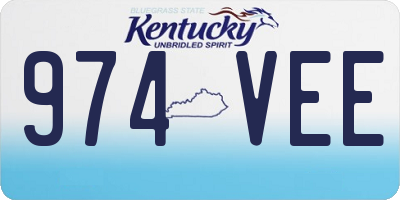 KY license plate 974VEE