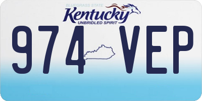 KY license plate 974VEP