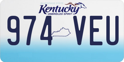 KY license plate 974VEU