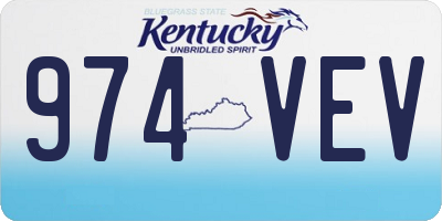 KY license plate 974VEV