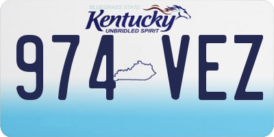 KY license plate 974VEZ