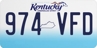 KY license plate 974VFD