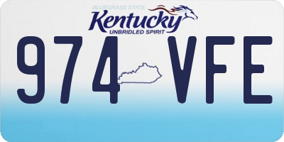 KY license plate 974VFE