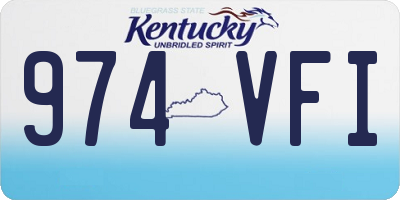 KY license plate 974VFI