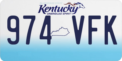 KY license plate 974VFK