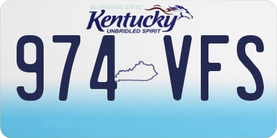 KY license plate 974VFS