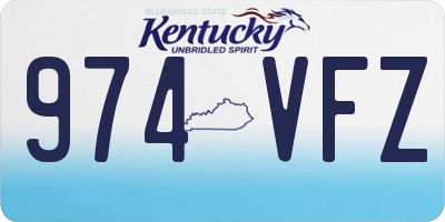 KY license plate 974VFZ