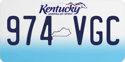 KY license plate 974VGC