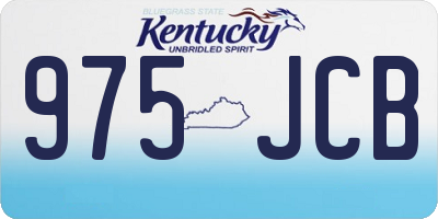 KY license plate 975JCB