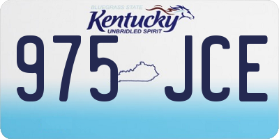 KY license plate 975JCE