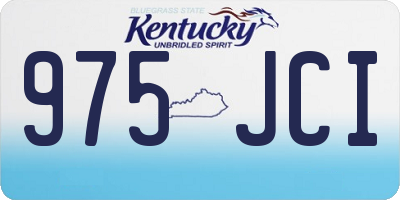 KY license plate 975JCI