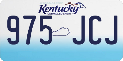 KY license plate 975JCJ