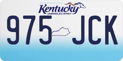 KY license plate 975JCK