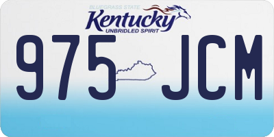 KY license plate 975JCM