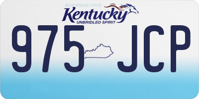 KY license plate 975JCP