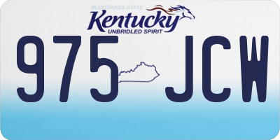 KY license plate 975JCW