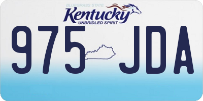 KY license plate 975JDA